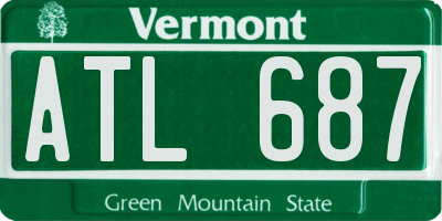VT license plate ATL687