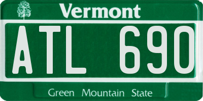 VT license plate ATL690