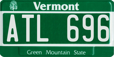 VT license plate ATL696