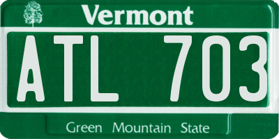 VT license plate ATL703