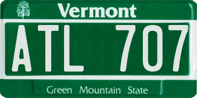 VT license plate ATL707