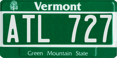 VT license plate ATL727