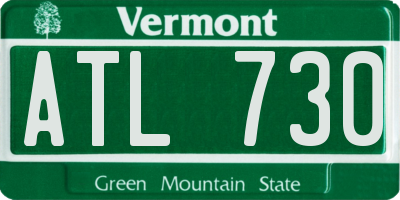VT license plate ATL730