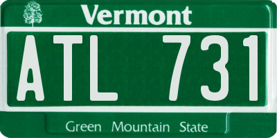 VT license plate ATL731