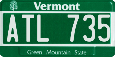 VT license plate ATL735