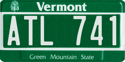 VT license plate ATL741