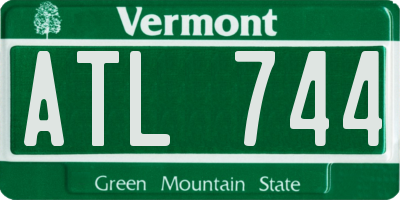 VT license plate ATL744