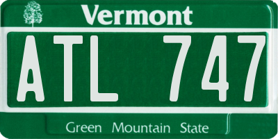 VT license plate ATL747