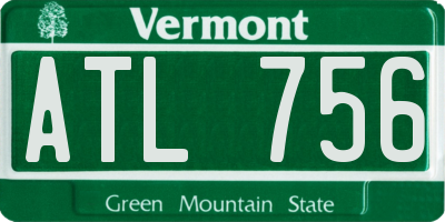 VT license plate ATL756