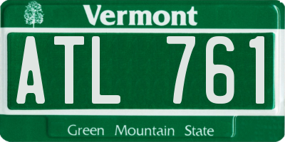 VT license plate ATL761