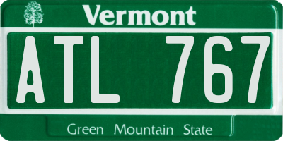 VT license plate ATL767