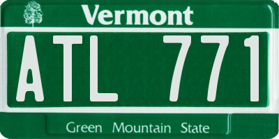 VT license plate ATL771