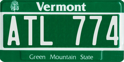 VT license plate ATL774