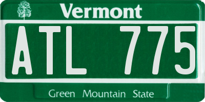 VT license plate ATL775