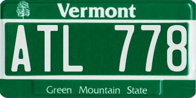 VT license plate ATL778