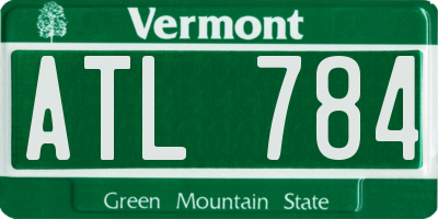 VT license plate ATL784
