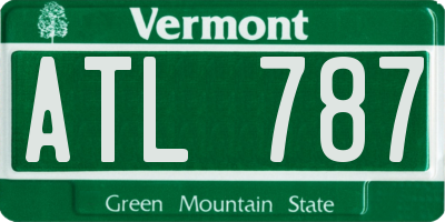 VT license plate ATL787