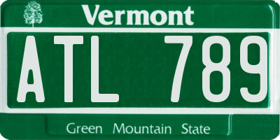 VT license plate ATL789