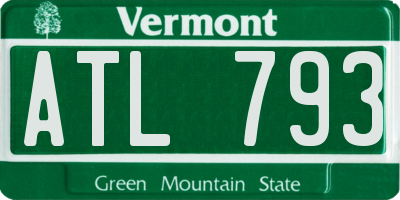 VT license plate ATL793