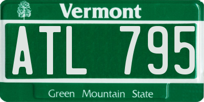 VT license plate ATL795