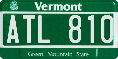 VT license plate ATL810