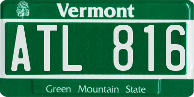 VT license plate ATL816