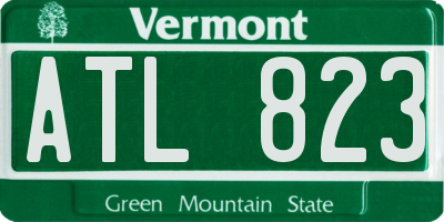VT license plate ATL823