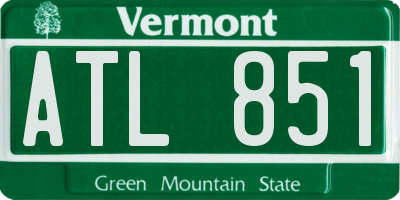 VT license plate ATL851