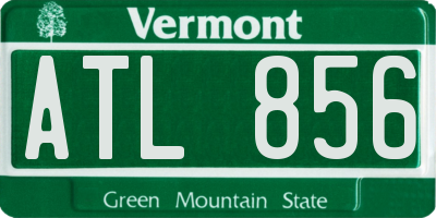 VT license plate ATL856