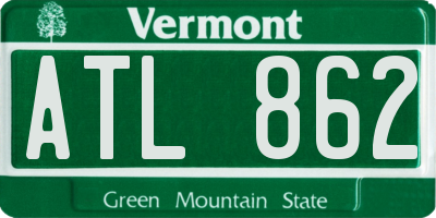 VT license plate ATL862