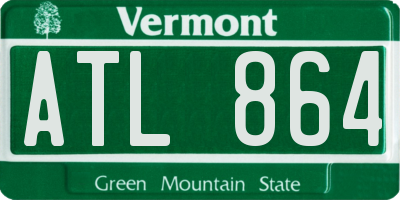 VT license plate ATL864