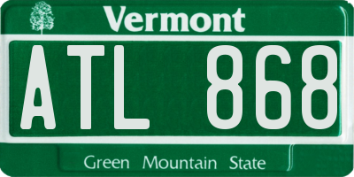 VT license plate ATL868