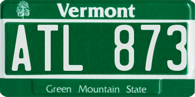 VT license plate ATL873