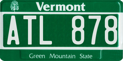 VT license plate ATL878