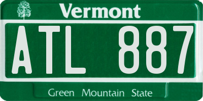 VT license plate ATL887