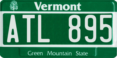 VT license plate ATL895