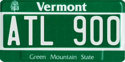 VT license plate ATL900
