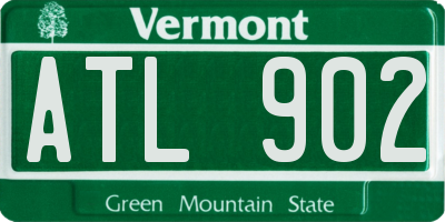 VT license plate ATL902