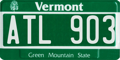 VT license plate ATL903