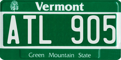 VT license plate ATL905