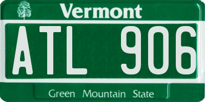 VT license plate ATL906
