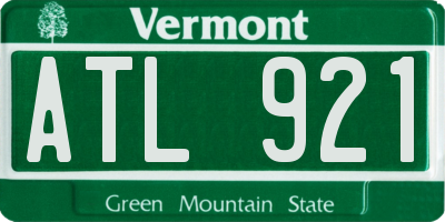 VT license plate ATL921