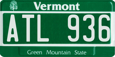 VT license plate ATL936