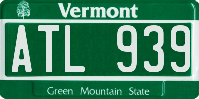 VT license plate ATL939