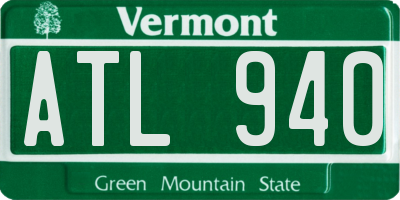 VT license plate ATL940