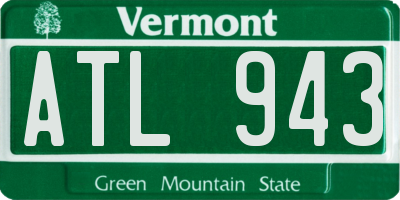 VT license plate ATL943