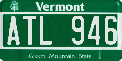 VT license plate ATL946