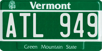 VT license plate ATL949