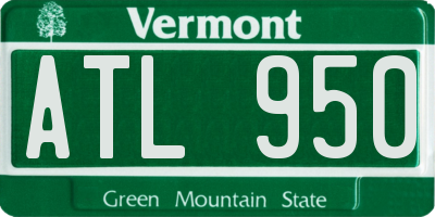 VT license plate ATL950
