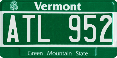 VT license plate ATL952